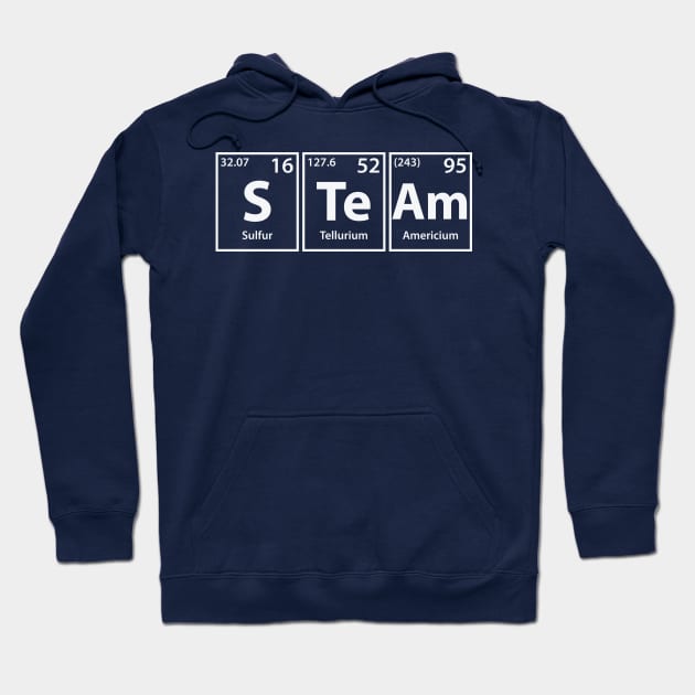 Steam (S-Te-Am) Periodic Elements Spelling Hoodie by cerebrands